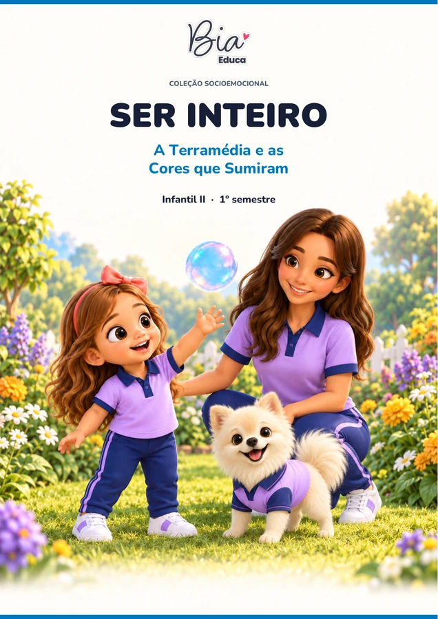 Capa do caderno do aluno Infantil II, primeiro semestre